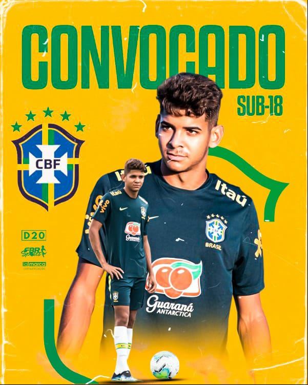João Neto é convocado para Seleção Brasileira sub-18; jogador participará de torneio no México.