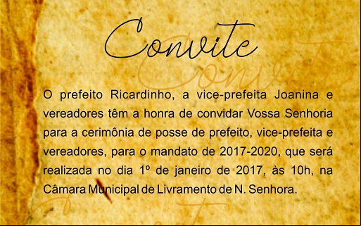 LIVRAMENTO: POSSE DOS ELEITOS SERÁ NO PRÓXIMO DOMINGO NA CÂMARA MUNICIPAL