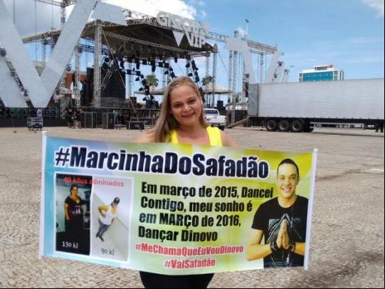 Mulher perde 40 kg para dançar com Safadão: ‘Prometi que ele conheceria outra pessoa’
