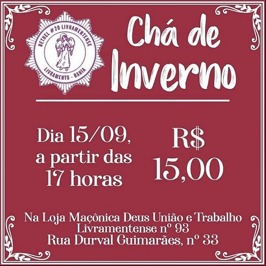 LIVRAMENTO: CHÁ DE INVERNO DAS FILHAS DE JÓ ACONTECE DIA 15/09 ÀS 17 HORAS